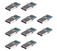 OTOTEC 10 connettori USB 2.0 tipo C maschio a 24 pin con adattatore presa per scheda PCB per saldare modulo di supporto per scheda PCB