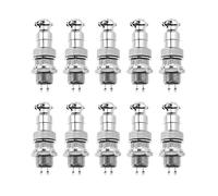 OTOTEC 10 x GX12 Aviation Plug 2 Pin Connettore Set Metallo Maschio Femmina Filo Tipo Vite Cavo Pannello 12mm Filettatura