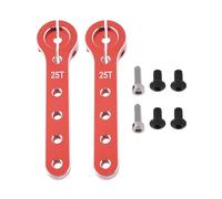 OTOTEC 2 pezzi 25T RC estensione sterzo servo braccio lunghezza totale 56 mm compatibile con aeroplani Balsa 30-100CC compatibile con Futaba, rosso