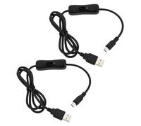 OTOTEC 2 Pezzi Cavo Da USB-A A Mini USB Con Interruttore On Off 5V 2A Cavo Di Collegamento Da USB-A 2.0 A Mini B Per Laptop PC Auto Registratore Fotocamera GPS MP3/MP4 1m