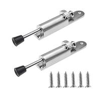 OTOTEC 2 Pezzi Kickdown Caricati A Molla Fermaporta Step-on Serrature Per Porta Resistenti Regolabili Supporti Fermaporta Con Viti Di Montaggio Argento