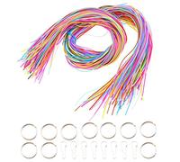 OTOTEC 200 cordoncini in plastica per scoubidou, lunghezza 1 m, con ganci a scatto e anello portachiavi, per realizzare braccialetti