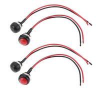 OTOTEC 4 Pezzi 12 Mm 1/2 "foro Di Montaggio Mini Rotondo Impermeabile Pulsante Interruttore Momentaneo ON OFF PBS-33B 3 A/125 V CA 2 Pin
