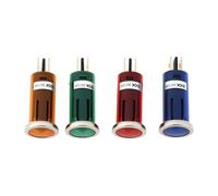 OTOTEC 4 Spie Luminose A LED Per Cruscotto Auto A 2 Pin 16,5 Mm 12 V 1,5 W Con Cornice Cromata