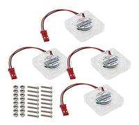 OTOTEC 4 ventole di raffreddamento per radiatore, DC 5 V, 0,25 A, 30 x 30 mm, LED blu, senza spazzole, per CPU, connettore a 2 pin, compatibile con Raspberry Pi 4 con viti