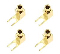 OTOTEC 4pcs Y Tipo Placcatura Oro Rame Banana a Spade Adattatore Spina Terminale Convertitore per Cavi Audio Adattatori