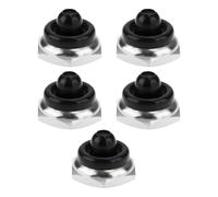 OTOTEC 5 Pezzi Interruttore A Levetta Tappo Antipolvere Esagonale Dado Di Tenuta Nichelato Diametro 17x11mm Apertura 12mm Adatto Per Interruttori