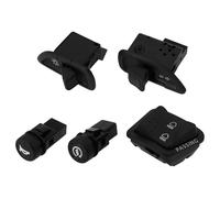 OTOTEC 5 Pezzi Kit Pulsanti Controllo Interruttore Della Motocicletta Faro Interruttore Indicatore Direzione Interruttore Di Avviamento Striscia Oscuramento Compatibile Con Aprilia