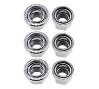 OTOTEC 6 dadi per ruota M9 e M10, in acciaio argentato, grado industriale, accordatore, anteriore e posteriore