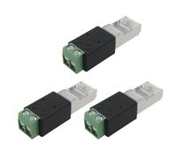 OTOTEC Convertitore A da RJ45 a RS485 da 3 pezzi a PIN4 B si collega a PIN5 44 x 13 x 11 mm adattatore di connessione RJ45 per ottenere la trasmissione dei dati