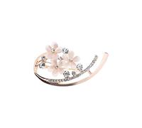 OTOTEC Spilla da donna a forma di fiore, con opale e strass, in lega, per maglioni, camicie, vestiti, cappelli, sciarpe, borse, donne, ragazze, accessorio decorativo, 5.3x3.1cm, Zinco