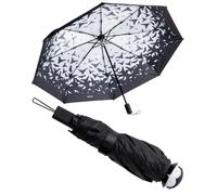 OTOTO Ombrello pieghevole con Spookula vampiro, unico, accessori gotici, regalo alla moda, gotico, bianco e nero, carino, ombrello da pioggia, spettrale, Halloween