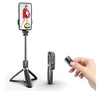 Ototon - Asta per selfie, Bluetooth, 100 cm, per selfie, monopiede regolabile, telecomando senza fili, per iPhone 12/11/11 Pro/X/XS/8/7 Plus, Samsung Huawei Smatphones Android