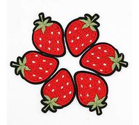 Ototon Toppa Ricamata a Forma di Fragola correttivi graziosa Accessorio per Cucito Abbigliamento Fai da Te 5 Pezzi