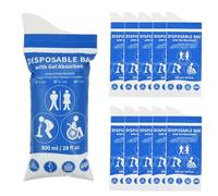OTraki 10 Pezzi Sacchetti per Urina da Viaggio 800ml Sacco Urina Monouso Super Assorbenti Portatile Sacchetti Urine Vomito per Uomini/Donne/Bambini/Pazienti/Viaggi/Campeggio/Auto/Emergenza/Ingorghi