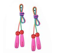 OTraki 2 Pezzi Corda per Saltare per Bambini,2.5M Regolabile Jump Rope,Salto Corda in Cotone con Manico in Legno Naturale,Skipping Rope per Ragazzo Ragazza Fitness Allenamento Esercizio