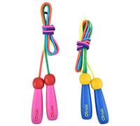 OTraki 2 Pezzi Corda per Saltare Regolabile 2.5M, Salto Corda in Cotone con Manico in Legno, Corda da Saltare Professionale, Skipping Rope per Ragazzo Ragazza Fitness Allenamento Esercizio