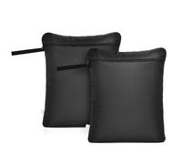 OTraki 2 Pezzi Impermeabili per il Bagnato, 50x60cm Wet Bag con Zip Tessuto Oxford, Set Riutilizzabile con Cerniera,Biancheria Sporca Viaggio con Zip per Sportiva Gym Asciugamani Nero