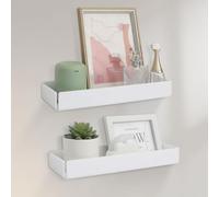 OTraki 2 Pezzi Mensole Da Muro Bianche In Acrilico, 31CM Mensole Da Muro Senza Foratura,Mensole Da Parete Senza Foratura,Da Parete, Autoadesive, Per Soggiorno, Camera Da Letto, Cucina