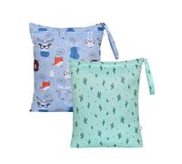 OTraki 2 Pezzi Sacchetti Impermeabili da Viaggio,40X50cm Borsa Pannolini Cactus