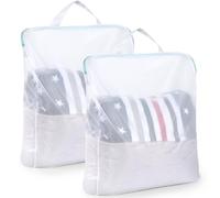 OTraki 2 Pezzi Sacchetti Lavatrice Biancheria 60x80cm Retina per Biancheria, Laundry Bag Con Cerniera Nascosta, Rete Resistente con Manico Sacchetti per Lavatrice per Camicie Vestiti per Bambini