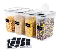OTraki 4 Pezzi Contenitori Ermetici Per Alimenti Con Coperchio,4L Contenitori Alimentari per Cereali Senza BPA Contenitori Pasta Dispensa,Contenitori Cucina Organizer per la Conservazione Per Cereali