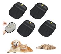 OTraki 4 Pezzi Guanto Peli Gatto e Cane,Guanti Magnetici in Pelliccia Ispessito per Cani e Gatti Con Forte Forza Elettrostatica per la Rimozione dei Peli di Animali Domestici la Pulizia dei Tappeti