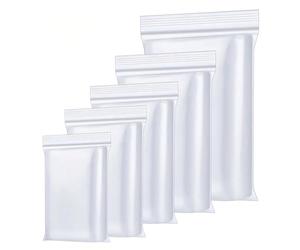 OTraki 500x sacchetti chiusura ermetica, 5 misure sacchetto di plastica trasparente antistrappo Sacchetto di plastica con cerniera, sacchetti con zip riutilizzabili