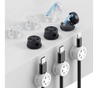 OTraki 9 Pezzi Clip per Cavo a Molla,Supporto Per Cavi Magnetico 360° Rotazione Migliorata,Fermacavo Autoadesivo Senza Residui,Organizer per la gestione dei cavi con clip Per Scrivania,Usb,Cavo Audio