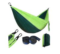 OTraki Amaca Campeggio, Amaca da Giardino Ultraleggera, Traspirante Amaca Portatile con Corde di Sospensione e Moschettoni, per Campeggio Giardino Escursioni (Verde)