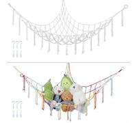 OTraki Amaca Porta Peluche 100 x 135 cm 2 Pezzi con Ganci Beige