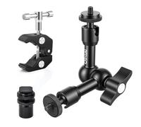 OTraki Braccio magico super flessibile a 360° da 18 cm con supporto per accessori, adattatore filettato 0.6 cm, pinza per braccio magico regolabile con super pinza, pinza di fissaggio per flash