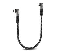 OTraki Cavo USB C 90 Gradi 0.2m, Cable Type C Ricarica Rapida 5A Nylon Cavo Tipo C Caricabatterie Cellulare, Cavo Usb C Usb C Con Iphone 17 Pro Max Air/16/15, Macbook Pro/Air, Galaxy S24ultra/S23