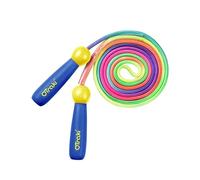 OTraki Corda per Saltare Bambini, 2.5M Corda Da Saltare Regolabile con Manici in Legno Jump Rope per Ragazzi e Ragazze Jumping Rope per 4-15 Anni Bambino, Blu