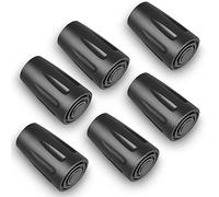 OTraki Gommino Walking 6 Pezzi Gommini di Ricambio Bastoni da Trekking Punta Superiore in Gomma per Estremità da Escursione per Bastoncini da Trekking, Nero