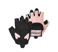 OTraki Guanti Palestra Donne, Guanti da Fitness di Peso con Supporto del Polso per Ciclismo da Pesatura Traspirabili Guanti con Palmo in Silicone Antiscivolante Protezione per Fitness