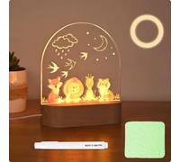 OTraki Luce Notturna Bambini Personalizzata,Lampada LED USB con Animali, Nascita e Battesimo per Bimbo Bimba,Decorazione Regalo Nascita Bimbo,Regalo Battesimo Bambina