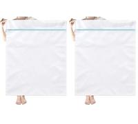 OTraki Sacchetti per Lavatrice 90x110 cm, Sacchetto Lavatrice con Cerniera Resistente Bucato Lavatrice Borse in Rete per Il Bucato Ideale per Asciugamani, Coperte, Vestiti etc (Confezione da 2)