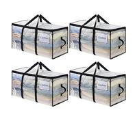 OTraki Scatole Trasloco, Borse Trasloco, Set di 4 Borse in Grandi per Traslochi e Viaggi Spostamenti e Conservazione, Spessa e Impermeabile, con Manici Rinforzati, per Vestiti e Biancheria da Letto