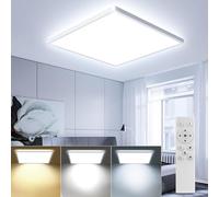 OTREN Plafoniera LED Soffitto Dimmerabile, 3000K-65000K Lampadario Bagno con Telecomando, IP44 Impermeabile Luce Soffitto per Camera da Letto Soggiorno Corridoio Ufficio, 30CM, Bianco