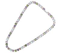 Ottaviani bijoux Collana da donna in ottone rodiato con cubic zirconia colorati cm 41