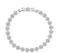 Ottaviani Bracciale da Donna Bracciale rodiato con con Cubic Zirconia di Colore Bianco. Le Misure Sono Lunghezza 18.5+Ext 1.5 Larghezza 0.7chiusura deployante. La referenza è 500968B