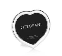 Ottaviani Portafoto Cuoricino argento, misure interne 14,3x13 cm, misure esterne 17,5x16 cm