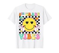 Ottavo 8 ° grado Vibes Sorriso Viso Insegnante Ragazzo Ragazza Maglietta