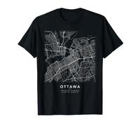 Ottawa Ontario Mappa della Città Minimalista Strade Maglietta
