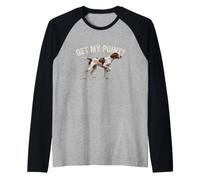 Ottenere Il Mio Punto - Pointer Inglese papà Cane da Caccia Maglia con Maniche Raglan