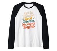 Ottenere in Buona Necessario Problemi Vintage per La Giustizia Sociale Maglia con Maniche Raglan