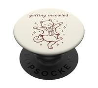 Ottenere Meowied Gatto Matrimonio Divertente Sposa Sposo PopSockets PopGrip Adesivo