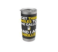 Ottengo tre miglia per il gallone V8 Muscle Car Appassionato Bicchiere termico in acciaio inox doppia parete