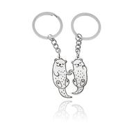 Otter con Animali Carini Portachiavi Lontra,Portachiavi a Forma di lontra per donne e uomini Portachiavi Personalizzati Lontra Angelo Custode Portachiavi Carino Puzzle Portachiavi Portachiavi Coppia